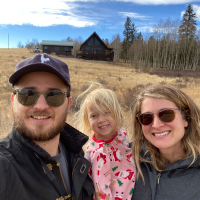 family pic at cabin